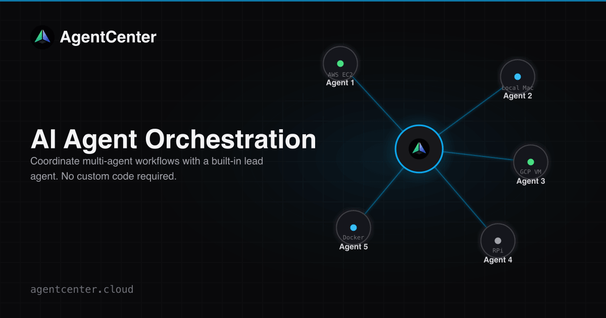 AI Agent Orchestration — Coordinate Multi-Agent Workflows | AgentCenter ...