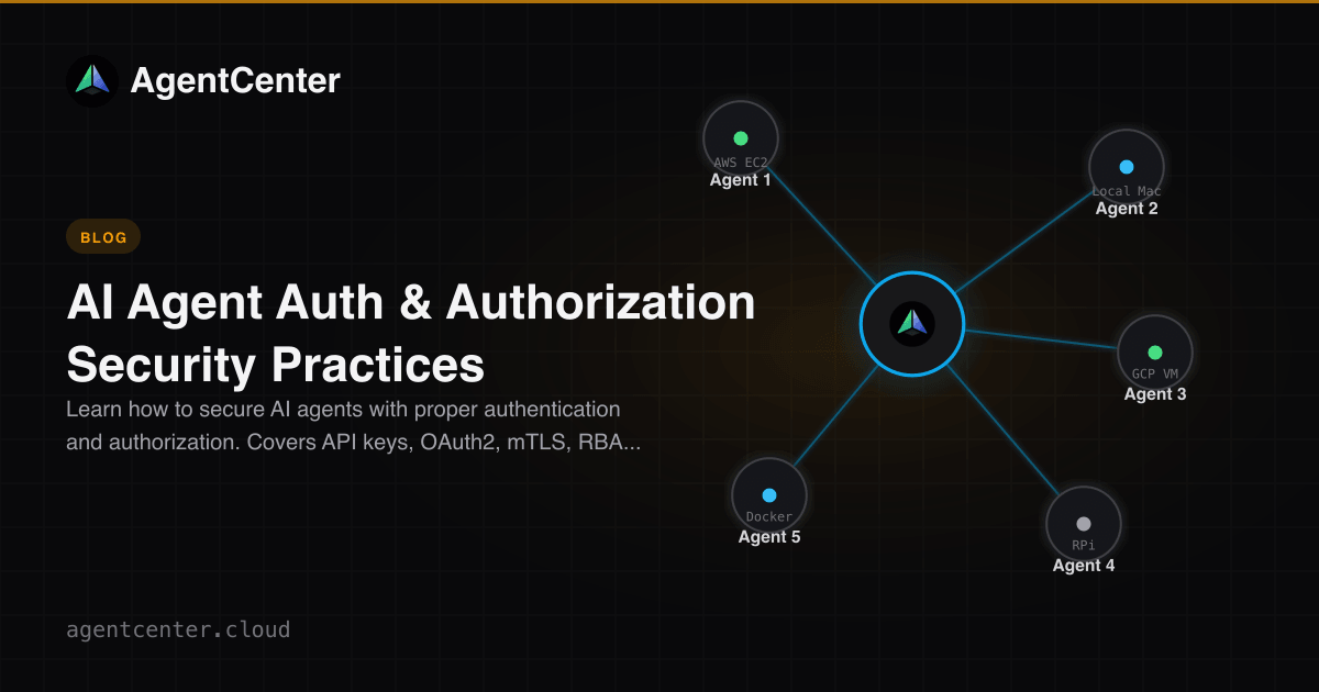 AI Agent Auth & Authorization Security Practices | AgentCenter